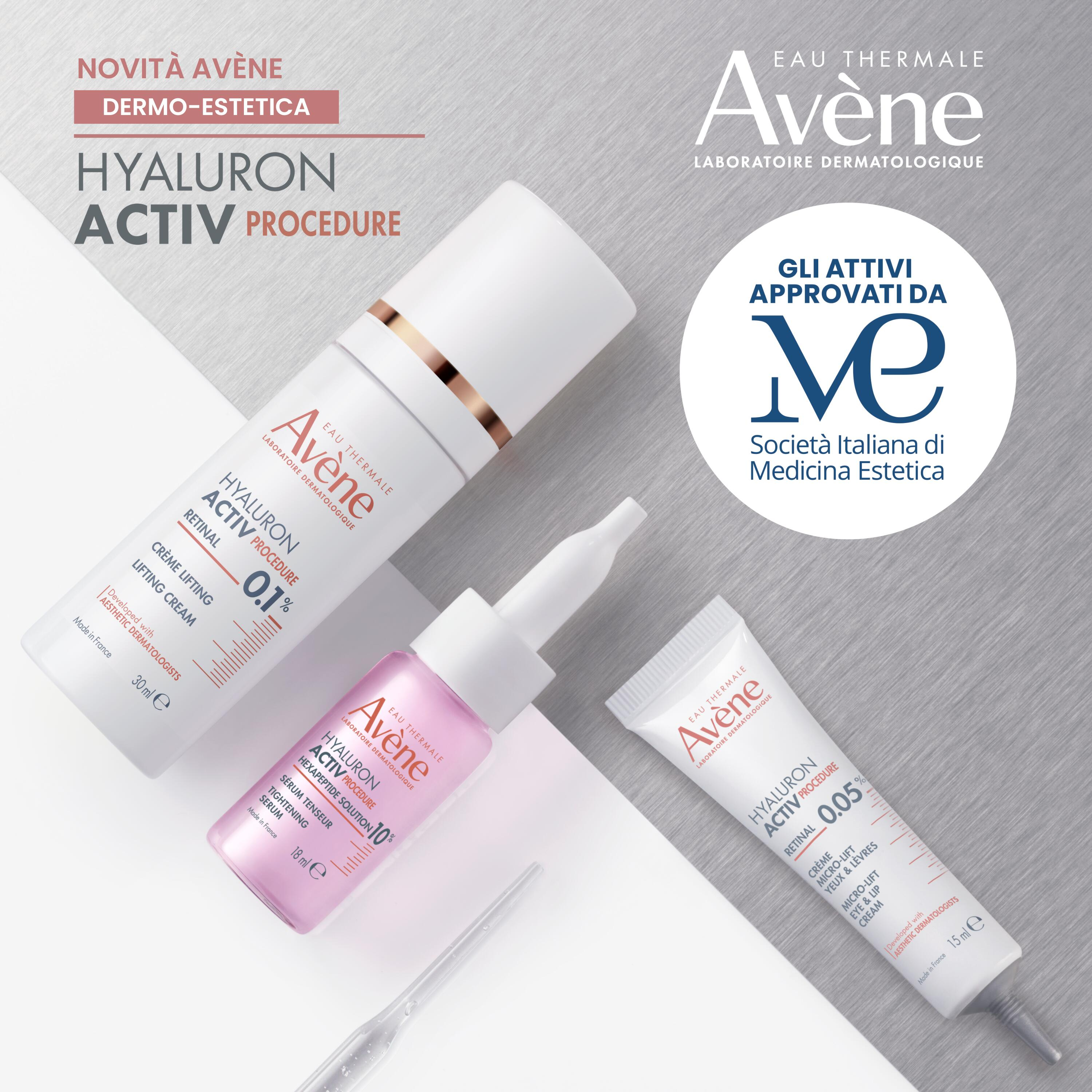 Eau Thermale Avène HYALURON ACTIV PROCEDURE Crema Micro-Lift Occhi & Labbra - 0,05% Retinal - ANTIETA 15 ml