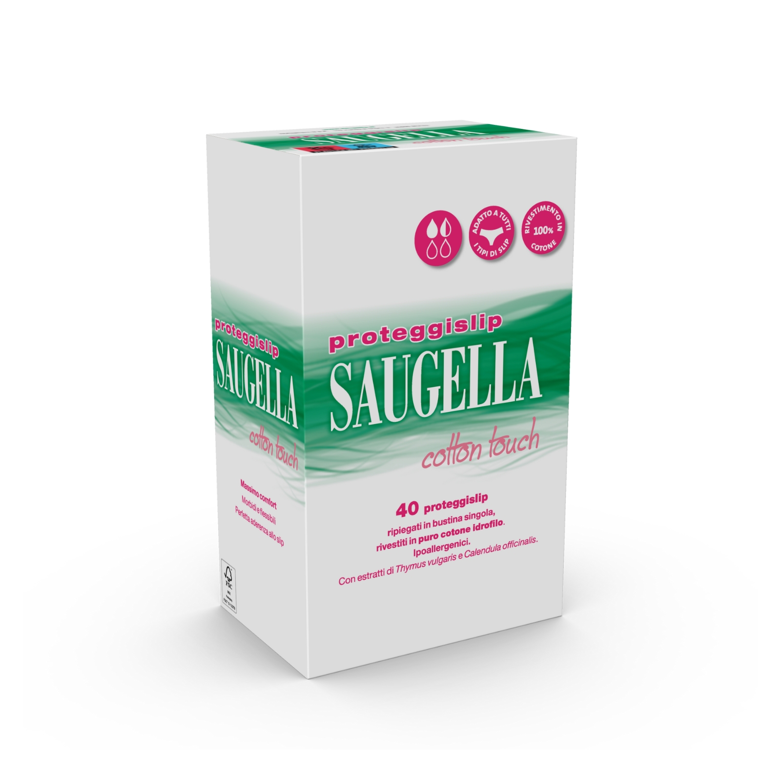 Saugella Cotton Touch - Proteggi Slip - 40 Pezzi