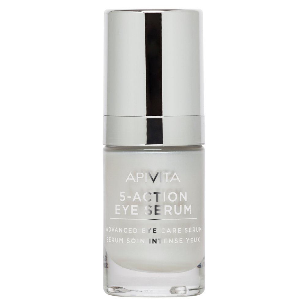 Apivita 5 Action Eye Serum - Siero 5 Azioni Idratante Anti-Rughe Per Borse E Occhiaie 15 ml