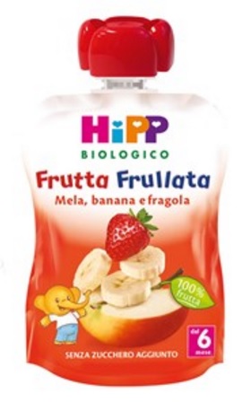 HiPP Biologico Frutta Frullata mela, banana e fragola 90 g