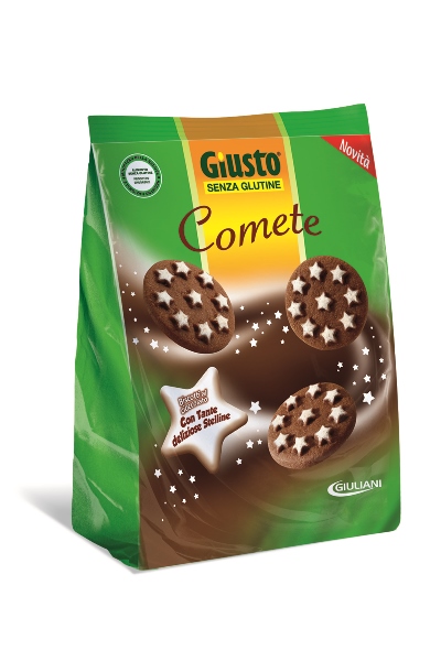 Giusto Senza Glutine Comete Biscotti al Cioccolato e Nocciole 200 g
