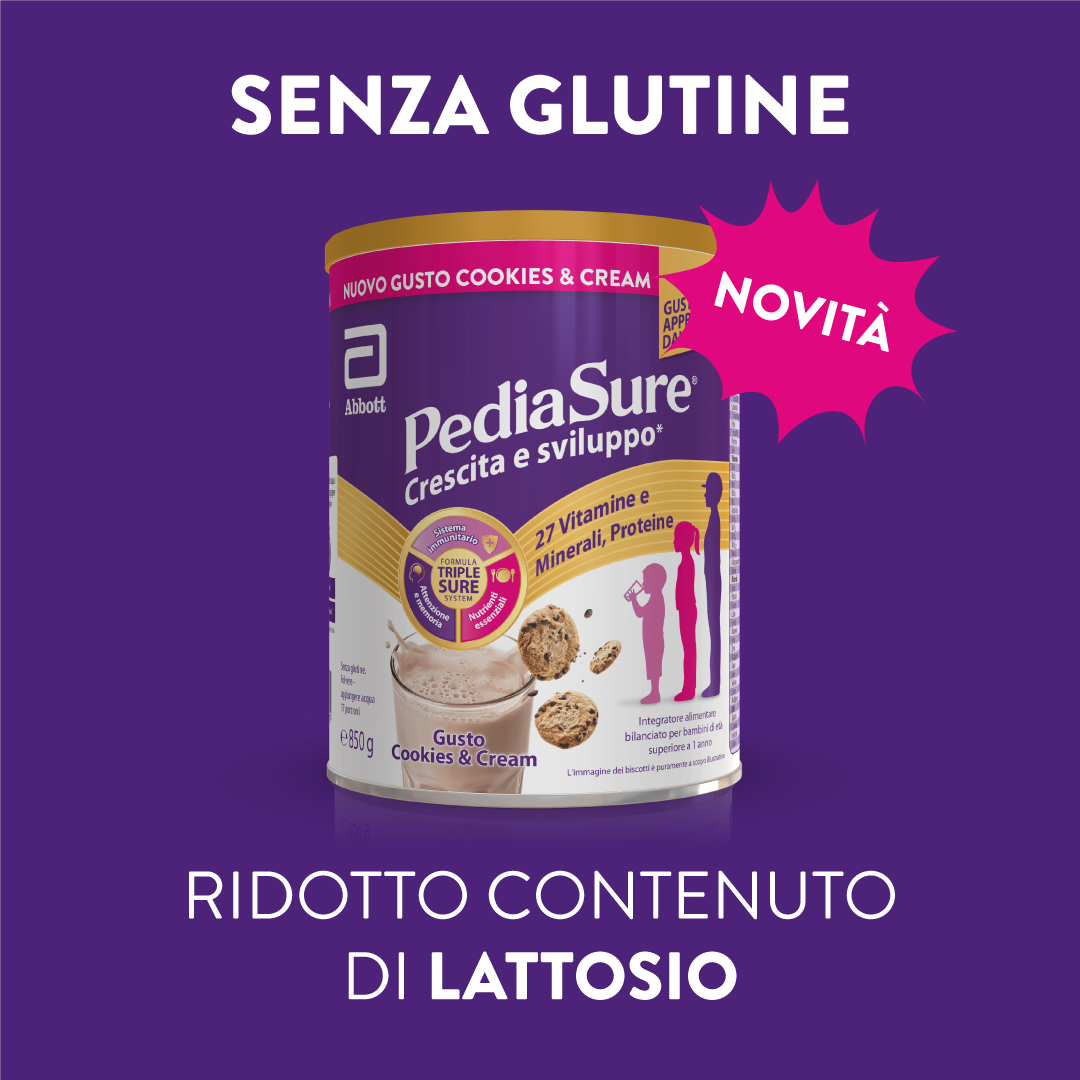 Pediasure Crescita E Sviluppo Integratore Multivitaminico Per Bambini Formato 850g Cookies&Cream