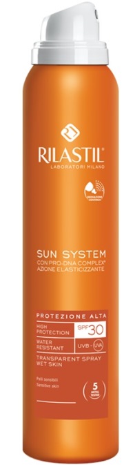 Rilastil Sun System Spray Solare Trasparente SPF 30 Protezione Corpo 200 ml