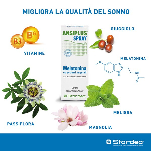 Ansiplus Spray Orale Integratore Sonno 20 ml