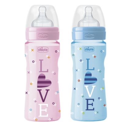 CHICCO Biberon Benessere LOVE 330ml Silicone