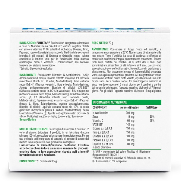 Fluistar Integratore 20 Bustine