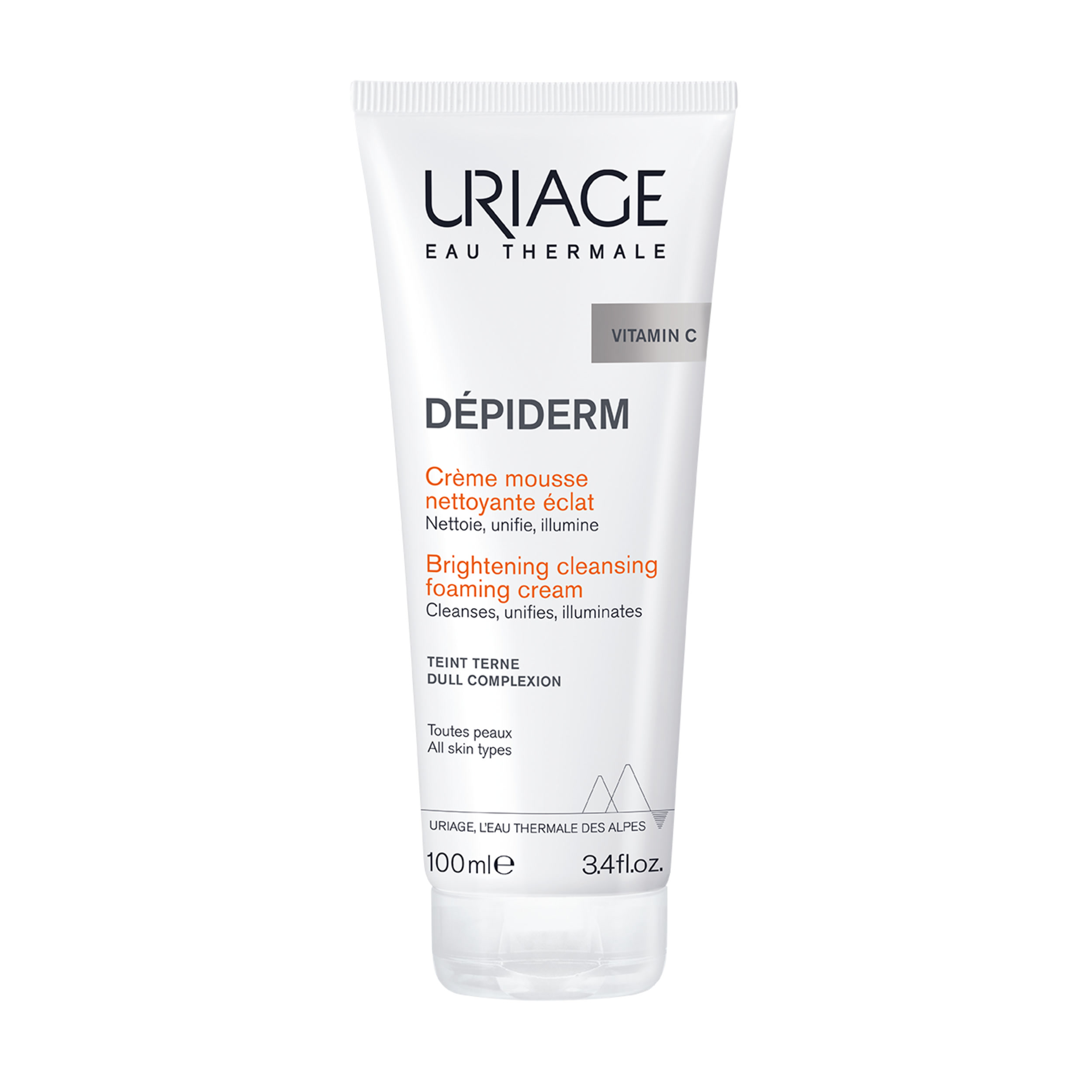 Uriage Dépiderm - Crema Mousse Detergente Illuminante Anti-Macchie Viso 100 ml