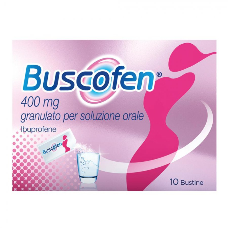 Buscofen Granulato Per Soluzione Orale 400mg Ibuprofene Analgesico 10 Bustine