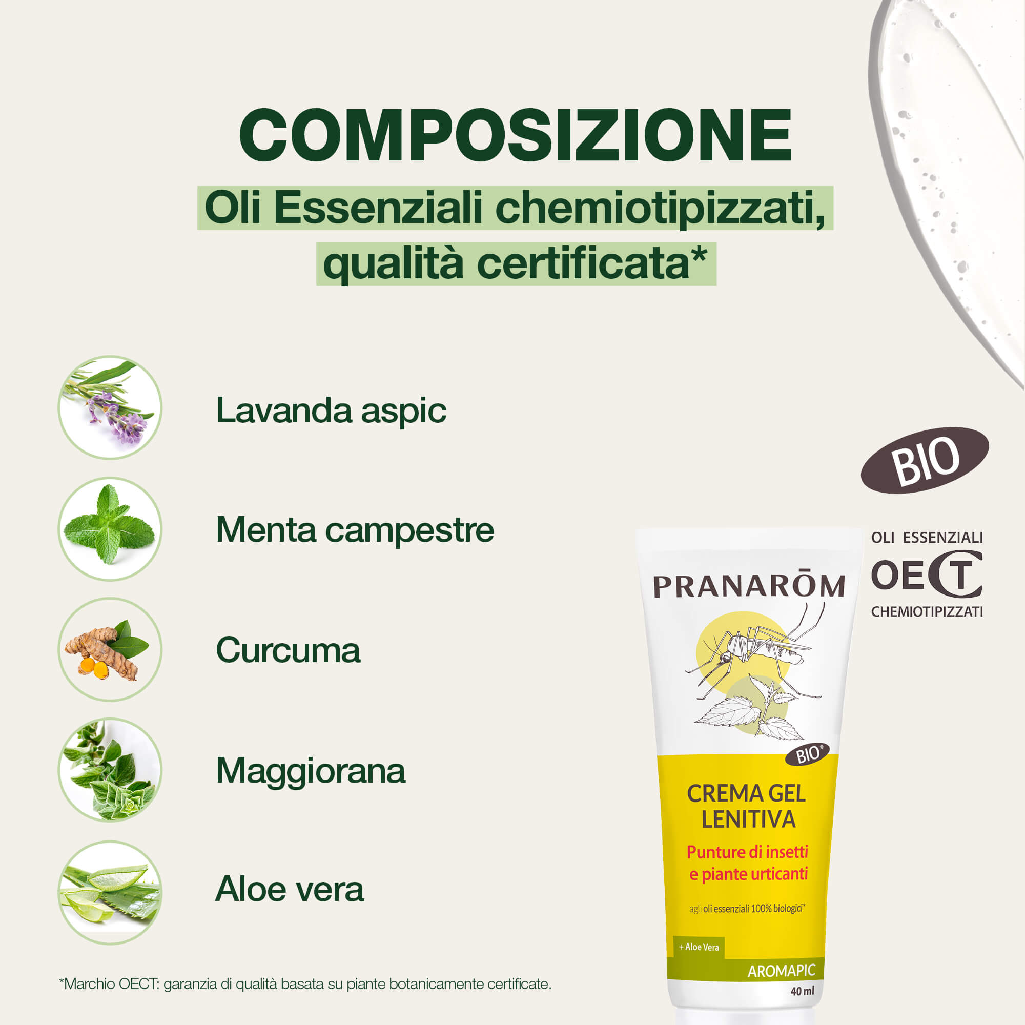 Pranarom Aromapic - Crema Gel Lenitiva Per Zanzare E Zecche Bio 40 ml