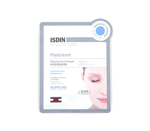 Isdin Maskream Maschera Idrogel Idratante Viso 4x30 ml