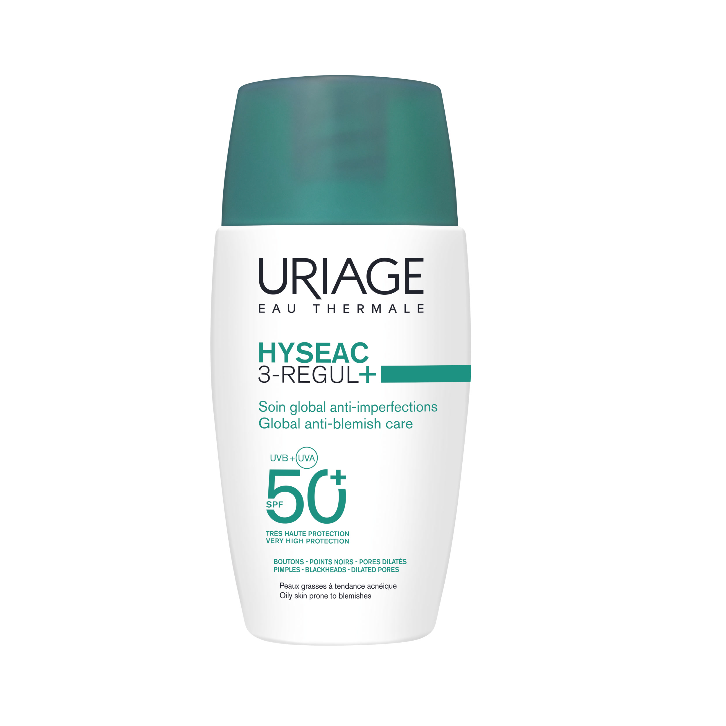 Uriage Hyseac - 3-REGUL+ Trattamento Globale SPF50+ Per Anti-Imperfezioni, Pelle Grassa E Acne 50 ml