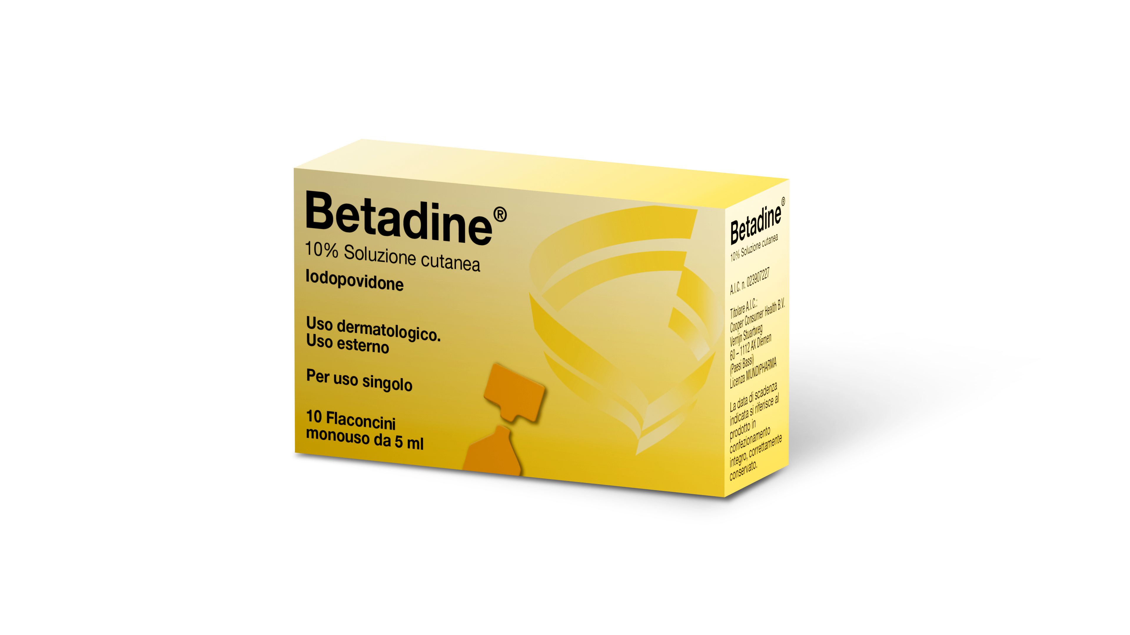 Betadine 10% Idopivone - Soluzione Cutanea Disinfettante 10 Flaconcini Da 5 ml