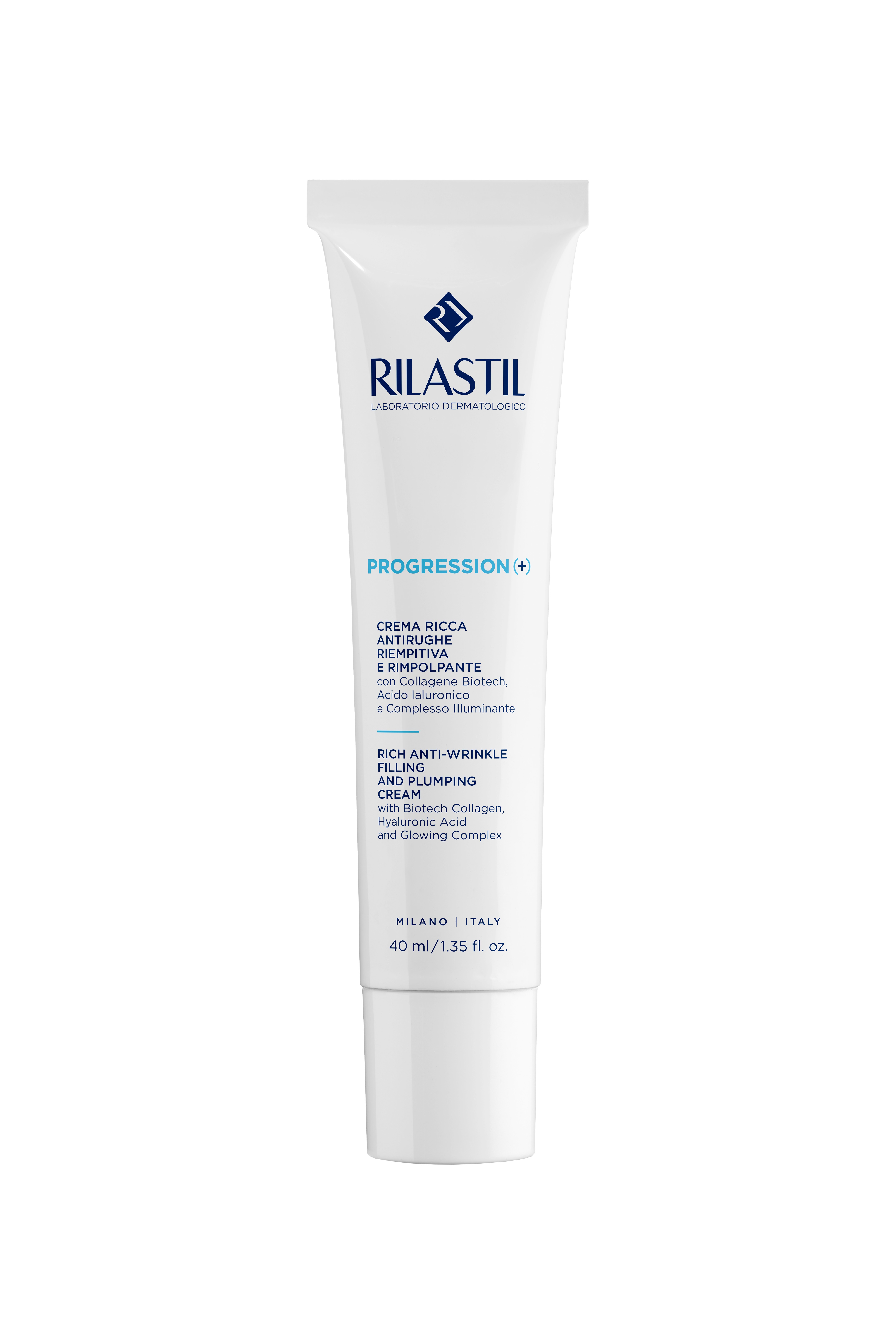 Rilastil Progression(+) - Crema Ricca Antirughe, Riempitiva E Rimpolpante 40 ml
