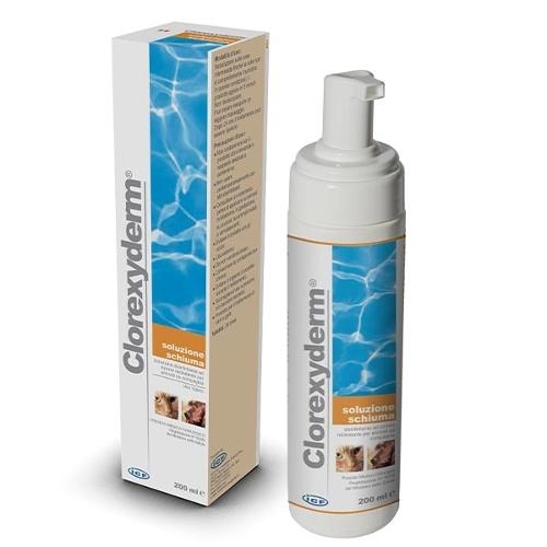 Clorexyderm Soluzione - Schiuma disinfettante veterinaria - 200 ml