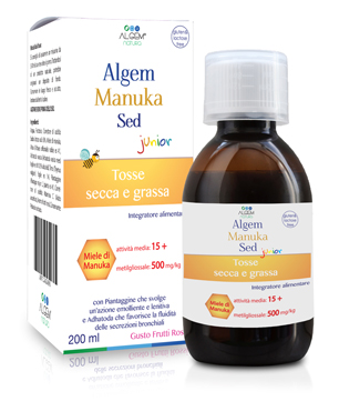 Algem Manuka Sed Junior Integratore Sciroppo Tosse Secca e Grassa 200 ml
