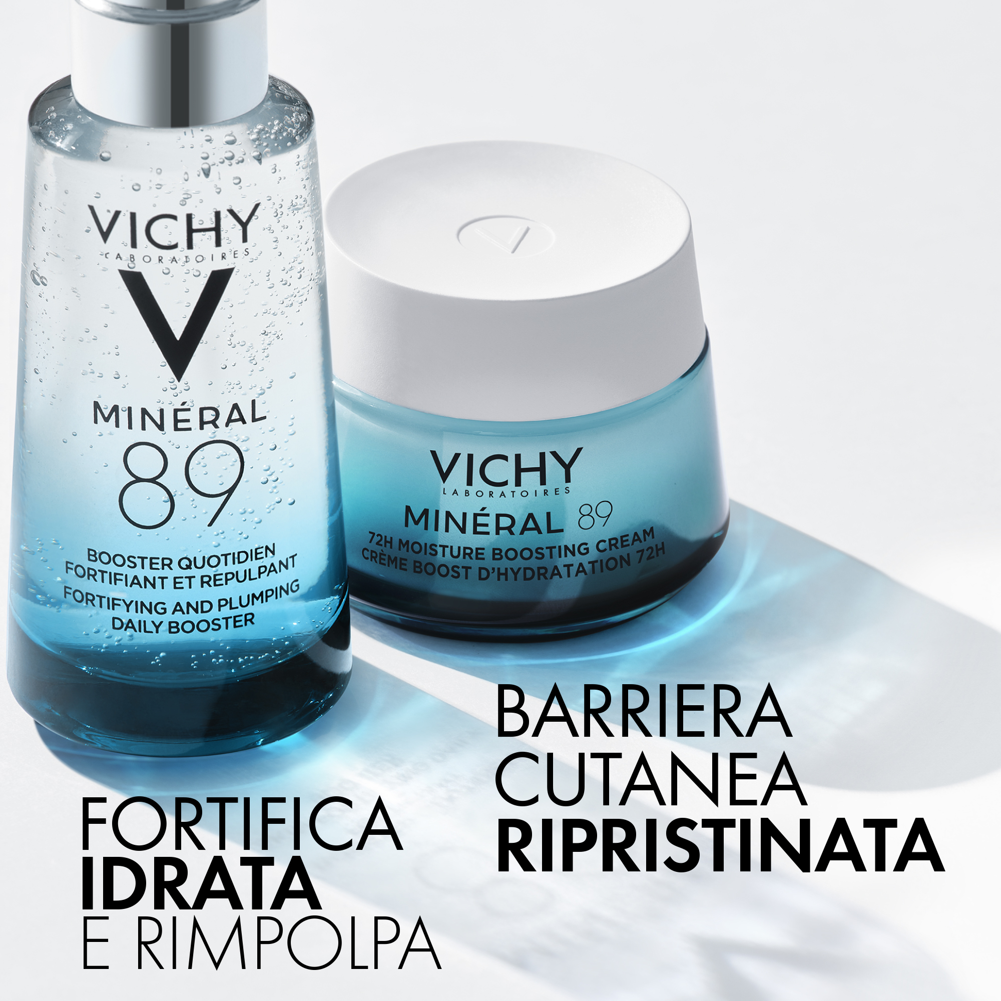 Vichy Minéral 89 Crema Boost Idratazione 72H Leggera per tutti i tipi di pelle 50ml