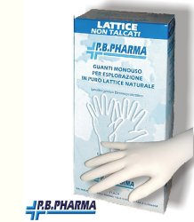 PB Pharma Glove Guanto in Lattice libero da polvere taglia L 100 pezzi