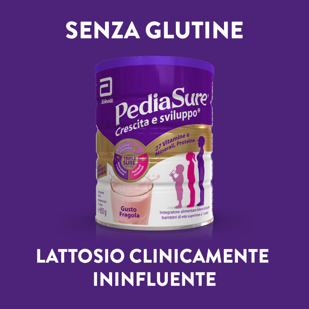 Pediasure Crescita E Sviluppo Integratore Multivitaminico Per Bambini Formato 850g Fragola