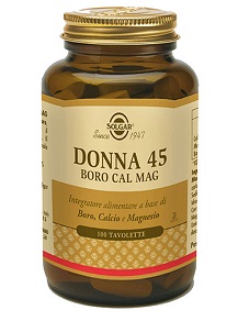 Solgar Donna 45 Boro-Cal- Mag Integratore di Minerali 100 Tavolette