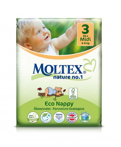 Moltex Pannolini Taglia 3 Midi 4-9kg 34 Pezzi