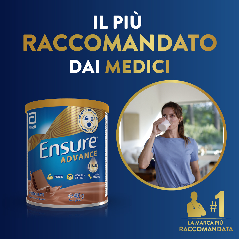Ensure® Advance Integratore in polvere forza & energia 400g Cioccolato
