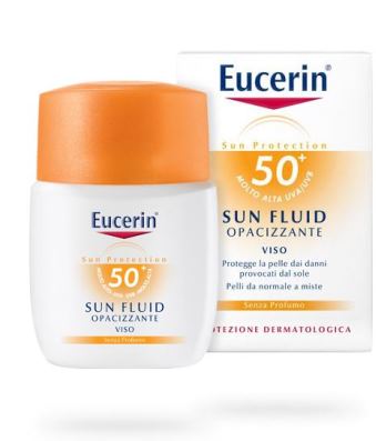 Eucerin Sun Fluido Solare Opacizzante Viso FP 50+ Pelle Mista o Grassa 50 ml