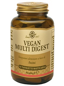 Solgar Vegan Multi Digest Integratore Enzimi Digestivi 50 Tavolette