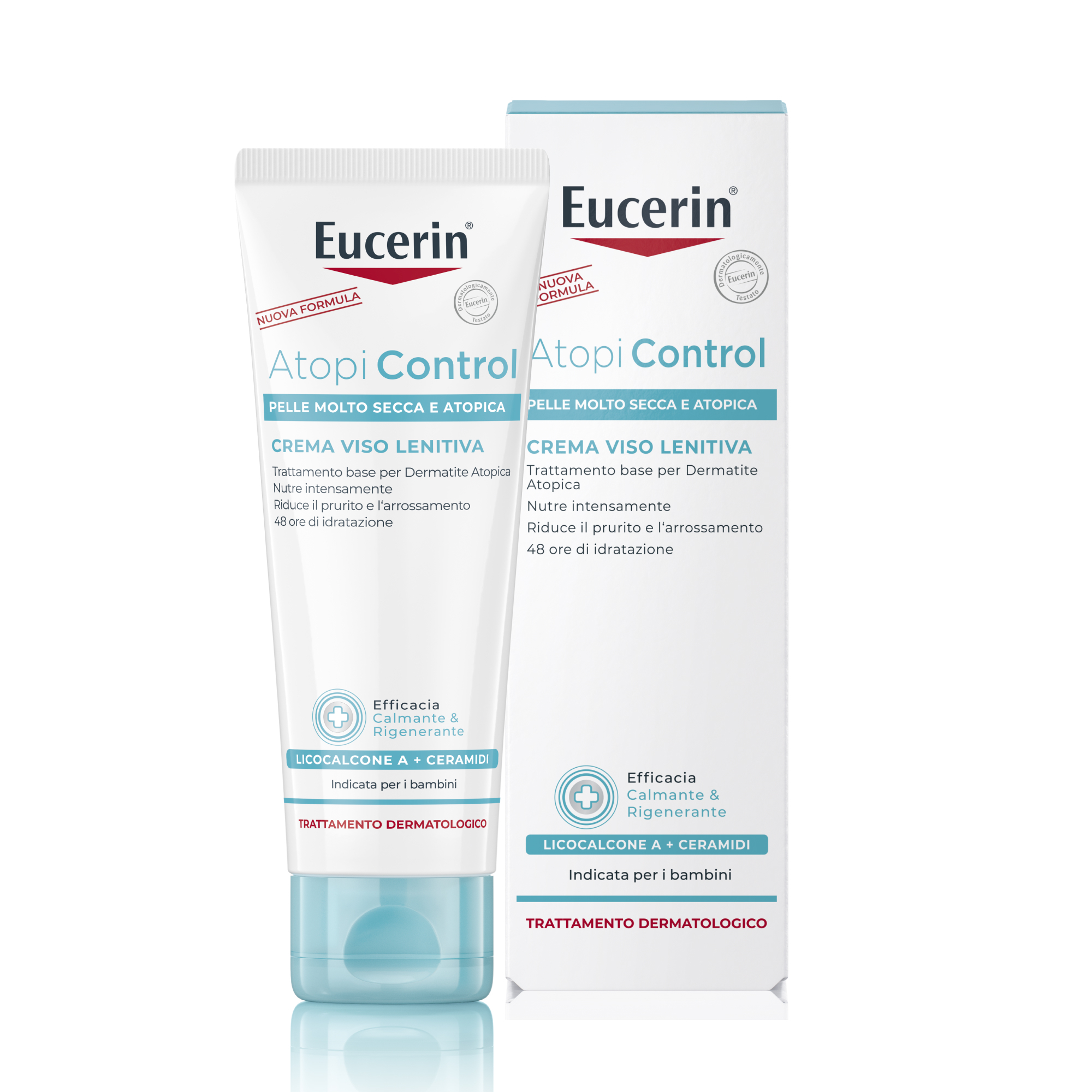 Eucerin AtopiControl Crema Viso Anti-prurito Pelle Atopica 50 ml