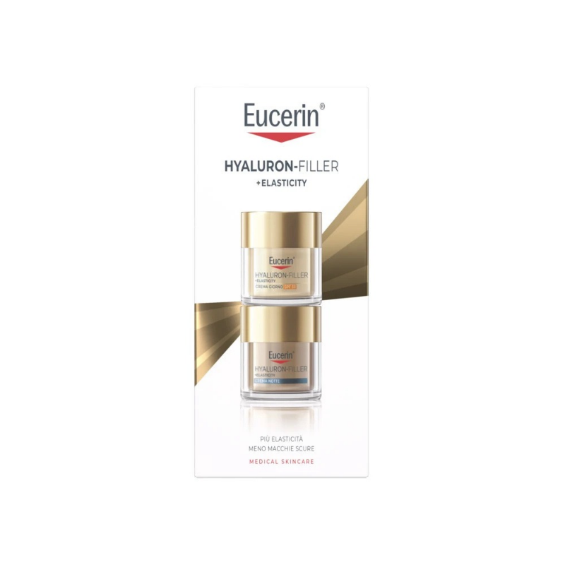 Eucerin Cofanetto Regalo Hyaluron-Filler + Elasticity - Crema Giorno SPF30 Viso 50 ml + Crema Notte Viso 50 ml