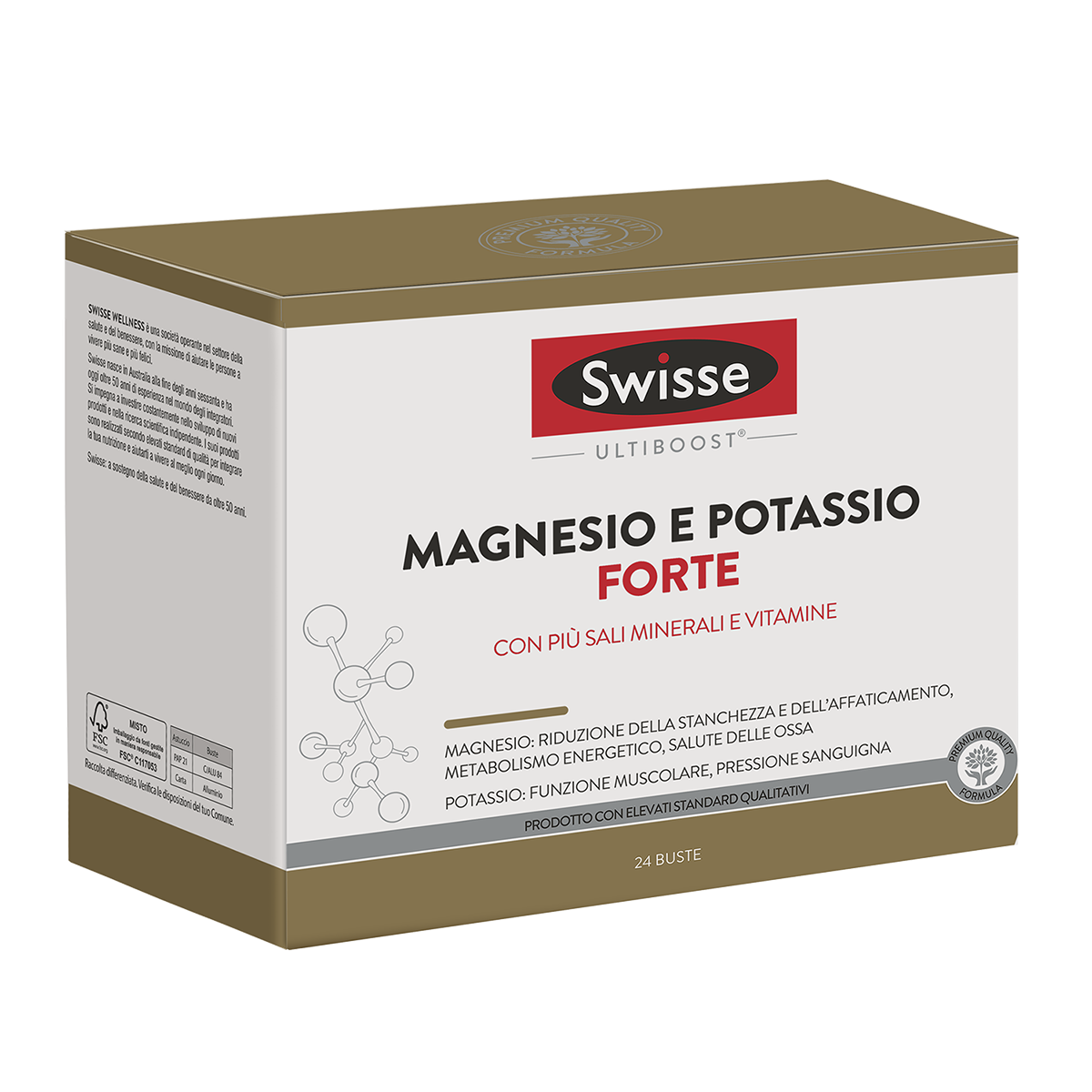 Swisse Integratore Magnesio e Potassio Forte 24Bustine