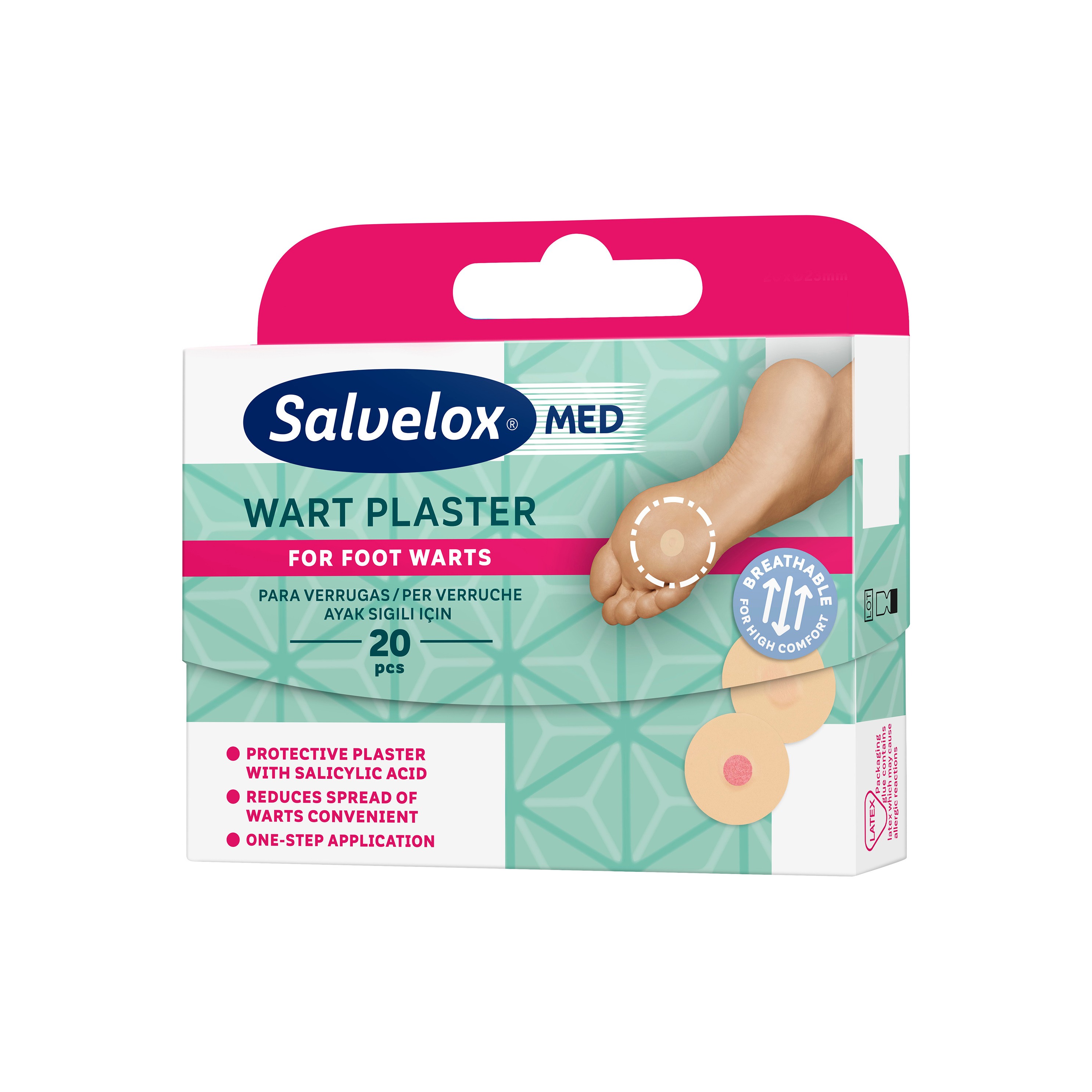 Salvelox Med Cerotti per Verruche 23 mm 20 Pezzi