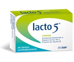 Lacto 5 Integratore Fermenti Lattici 20 Capsule