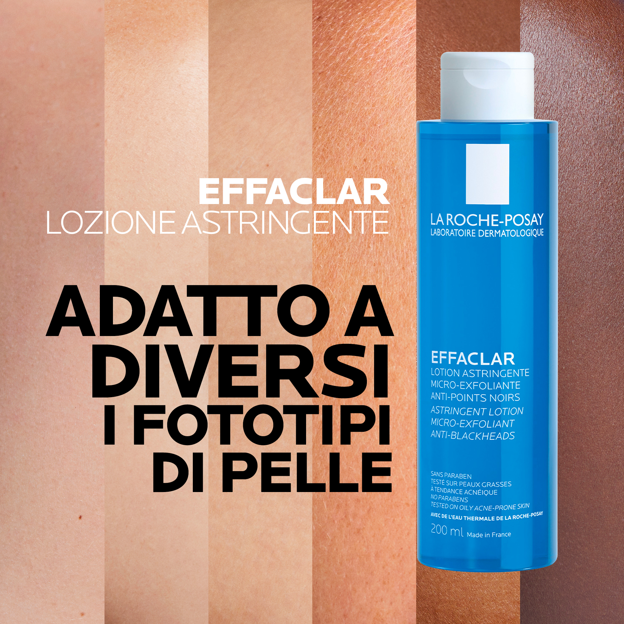 La Roche-Posay Effaclar lozione Astringente Microesfoliante per pelle mista, grassa o a tendenza acneica 200 ml