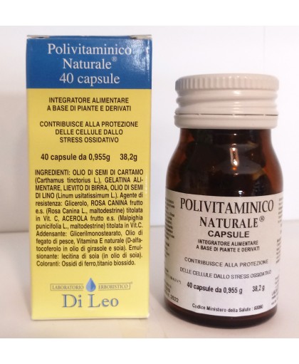 Di Leo Polivitaminico Naturale Integratore Alimentare 40 Capsule
