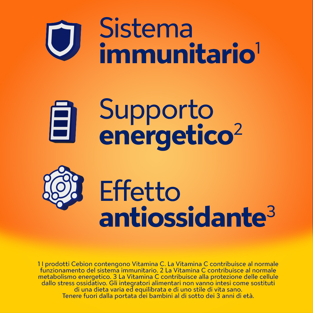 Cebion Limone Integratore di Vitamina C 20 Compresse Masticabili