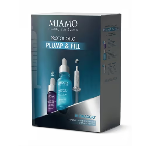 Miamo Protocollo Plump & Fill Anti-Rughe per Pelle Secca con Hyaluronic14+ Fusion Serum 30 + in Regalo Collagen Boost Intense 10 ml + Epigenage Shot