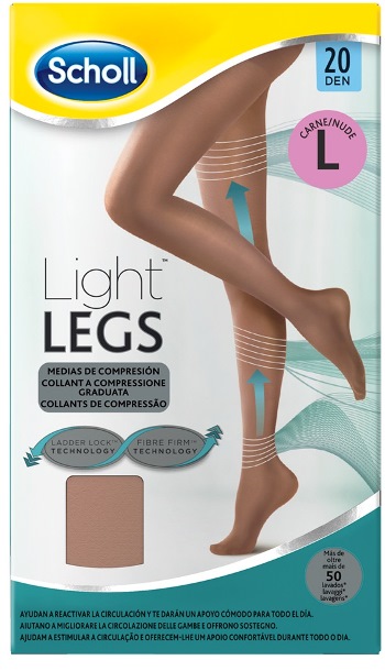 Dr.Scholl Light Legs Collant velati a compressione graduata 20 DEN TG. L colore carne