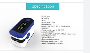 Pulsossimetro Da Dito Saturimetro Finger Clip JN P-01