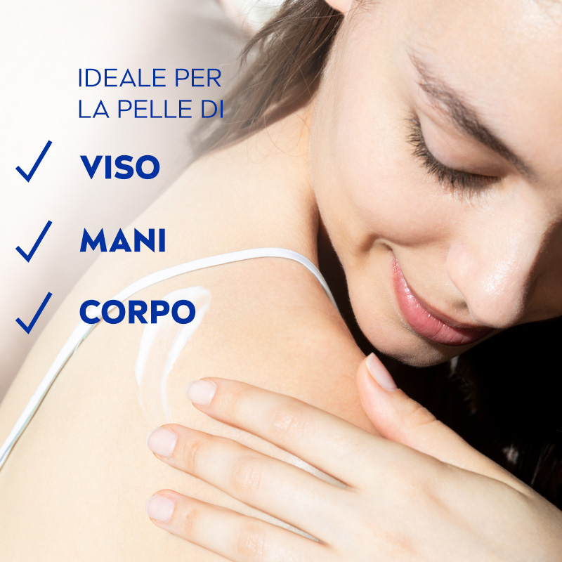 Nivea Care Crema Nutriente 300 ml, Crema idratante corpo, viso e mani per un nutrimento profondo 24h