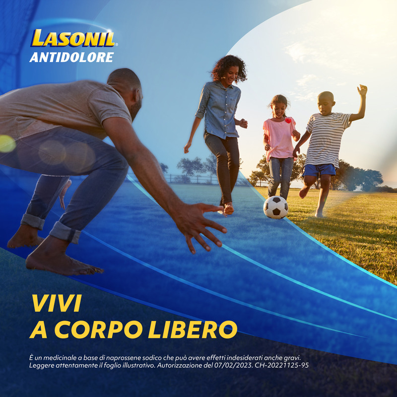 Lasonil Antidolore Gel antidolorifico antinfiammatorio per il trattamento di Mal di Schiena, Dolori Muscolari e Articolari, Tubo da 120gr