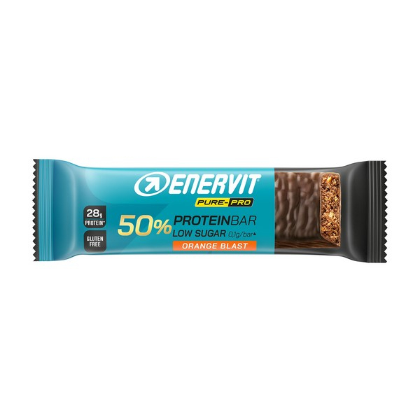Enervit Pure Pro Protein Bar 50% Cioccolato Fondente - Orange Blast - barretta da 55gr