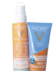 Vichy Capital Soleil Beach Protect Spray Anti-disidratazione SPF 50+ - Protezione solare corpo - 200 ml + LATTE DOPOSOLE 100ML OMAGGIO