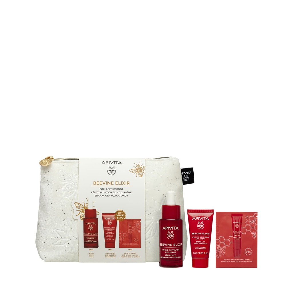 Apivita Beevine Elixir Cofanetto Regalo - Siero Anti-Rughe 30 ml + Crema Leggera Anti-Rughe 15 ml + Crema Anti-Rughe Occhi E Labbra 1,5 ml
