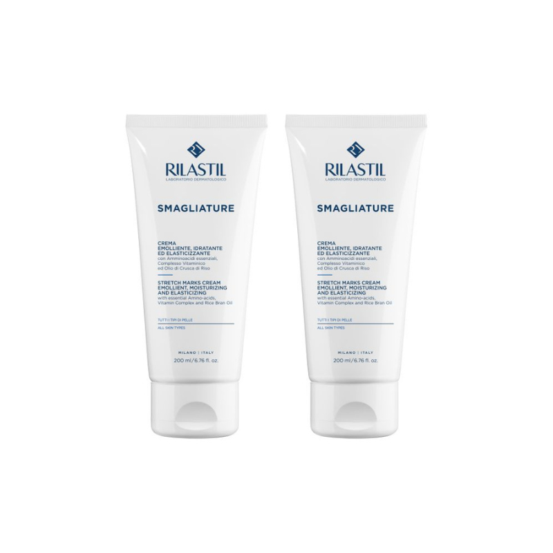 Rilastil Smagliature - Crema Emolliente, Idratante Ed Elasticizzante Bipacco Da 200 ml