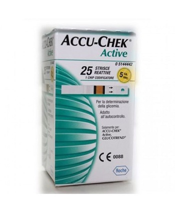 Accu-Chek Active Strisce Reattive Controllo Glicemia 25 Pz