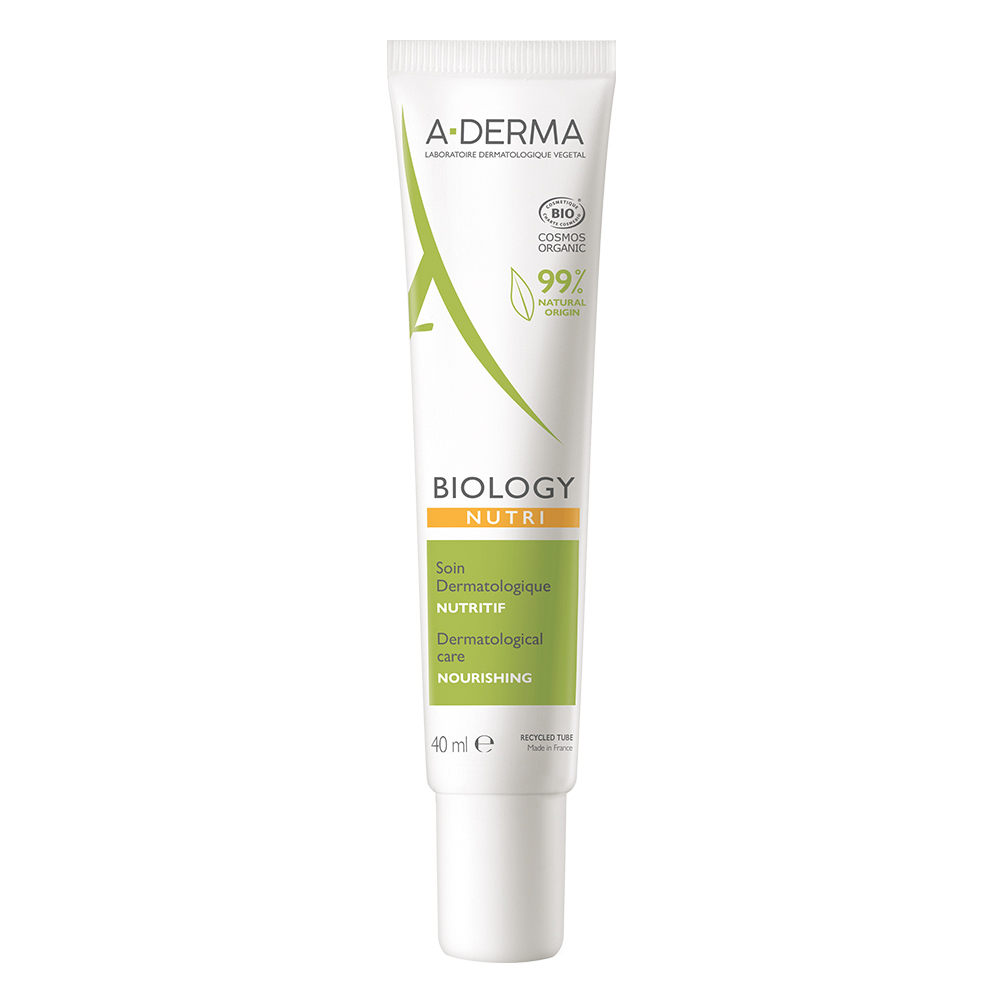 A-Derma Biology Trattamento Dermatologico Nutritivo, Lenisce la secchezza e sensazione di prurito, Pelle molto secca, 40 ml