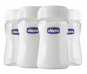 Chicco NaturalFeeling Contenitori Latte Con Coperchio in Silicone