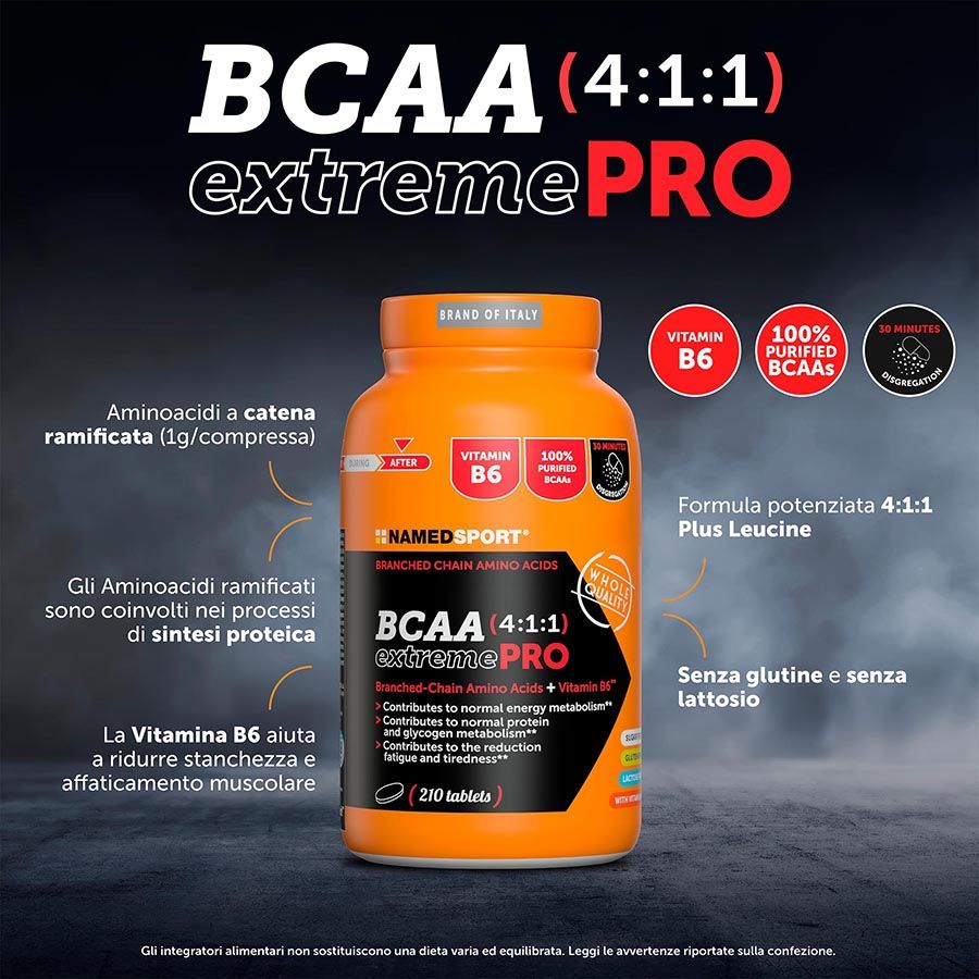 Named Sport BCAA 4:1:1 ExtremePro 210 Compresse - Integratore Di Aminoacidi