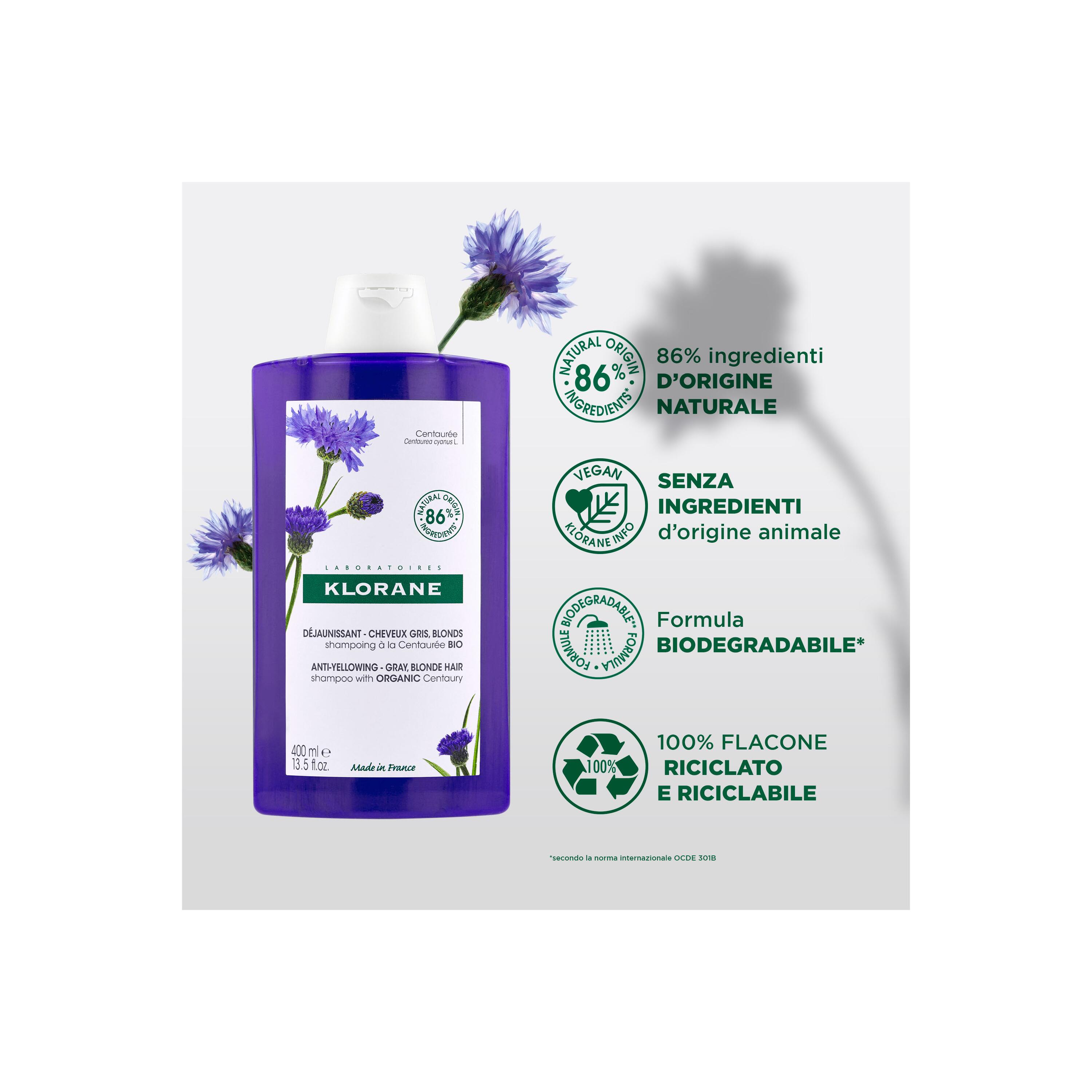 Klorane - Shampoo Neutralizzante & Ravvivante Alla Centaurea 400 ml