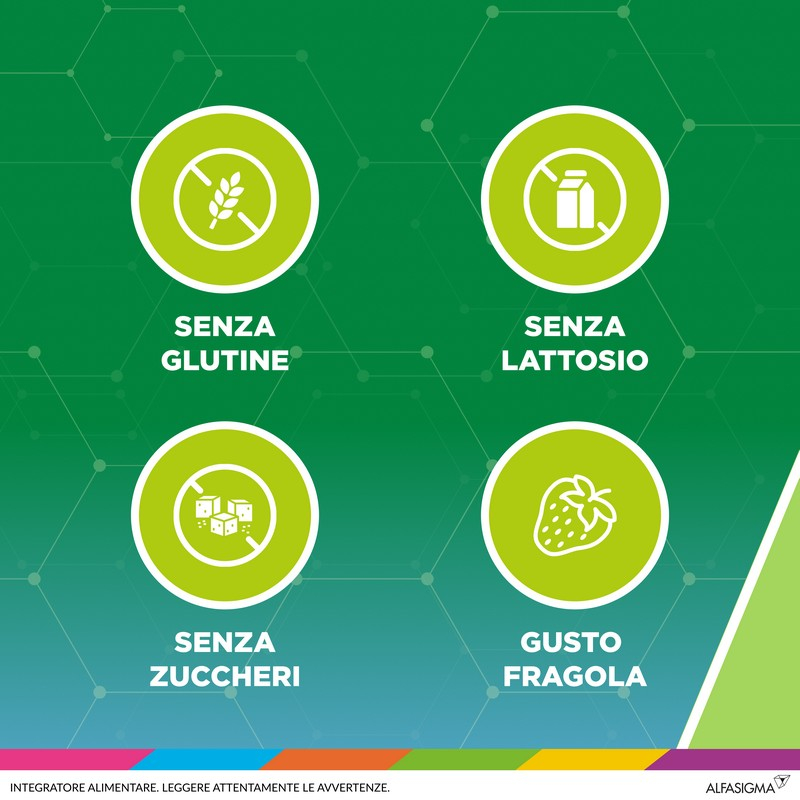 Resvis Junior Xr, Integratore Alimentare di Resveratrolo e Lattoferrina, per il Benessere del Sistema Immunitario, utile per le difese immunitarie dei bambini dai 3 Anni, Senza Glutine, Lattosio e Zuccheri, 12 Bustine , Gusto Fragola